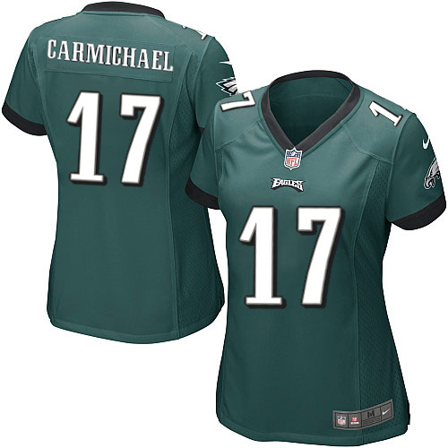 Women's Nike Philadelphia Eagles #17 Harold Carmichael Game Midnight Green Team Color NFL Jersey