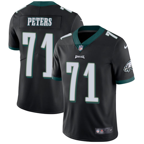 Men's Nike Philadelphia Eagles #71 Jason Peters Black Alternate Vapor Untouchable Limited Player NFL Jersey