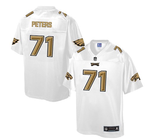 Men's Nike Philadelphia Eagles #71 Jason Peters Game White Pro Line Fashion NFL Jersey