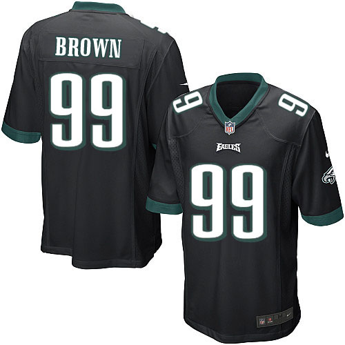 Men's Nike Philadelphia Eagles #99 Jerome Brown Game Black Alternate NFL Jersey