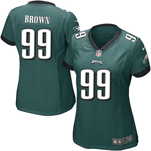 Women's Nike Philadelphia Eagles #99 Jerome Brown Game Midnight Green Team Color NFL Jersey