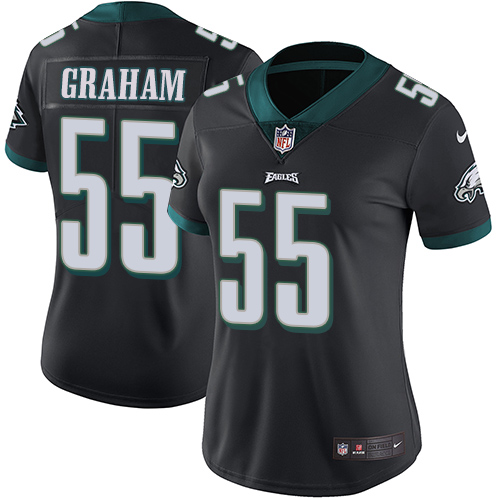 Women's Nike Philadelphia Eagles #55 Brandon Graham Black Alternate Vapor Untouchable Limited Player NFL Jersey