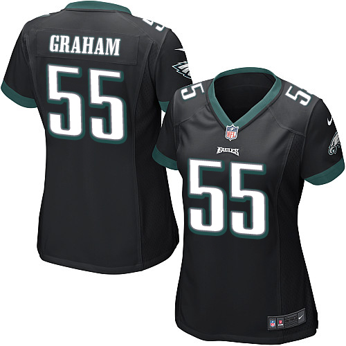 Women's Nike Philadelphia Eagles #55 Brandon Graham Game Black Alternate NFL Jersey