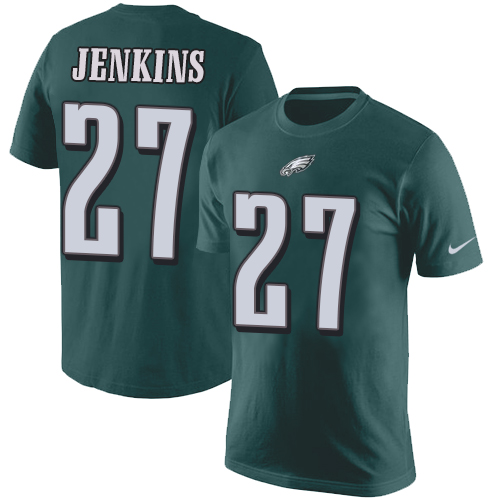 NFL Nike Philadelphia Eagles #27 Malcolm Jenkins Green Rush Pride Name & Number T-Shirt