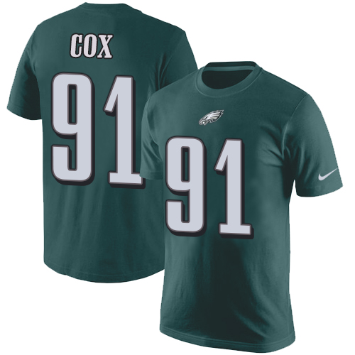 NFL Nike Philadelphia Eagles #91 Fletcher Cox Green Rush Pride Name & Number T-Shirt
