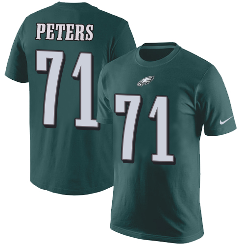 NFL Nike Philadelphia Eagles #71 Jason Peters Green Rush Pride Name & Number T-Shirt