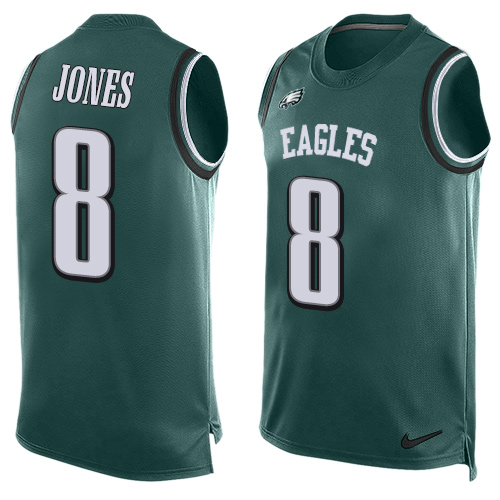 Men's Nike Philadelphia Eagles #8 Donnie Jones Limited Midnight Green Player Name & Number Tank Top NFL Jersey