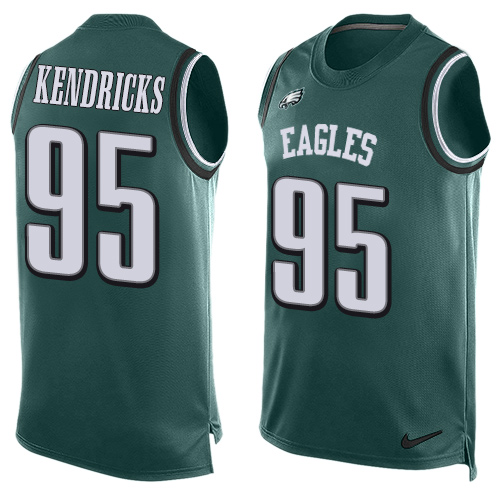 Men's Nike Philadelphia Eagles #95 Mychal Kendricks Limited Midnight Green Player Name & Number Tank Top NFL Jersey