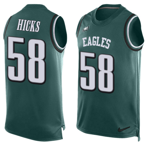 Men's Nike Philadelphia Eagles #58 Jordan Hicks Limited Midnight Green Player Name & Number Tank Top NFL Jersey