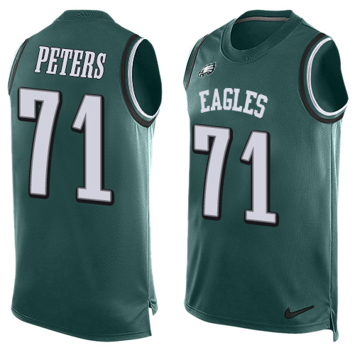 Men's Nike Philadelphia Eagles #71 Jason Peters Limited Midnight Green Player Name & Number Tank Top NFL Jersey