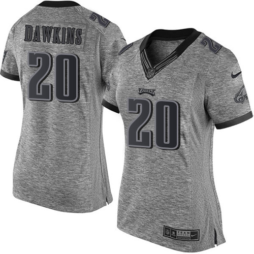 Women's Nike Philadelphia Eagles #20 Brian Dawkins Elite Gray Gridiron NFL Jersey