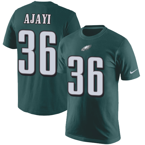 NFL Nike Philadelphia Eagles #36 Jay Ajayi Green Rush Pride Name & Number T-Shirt