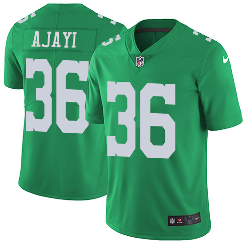 Men's Nike Philadelphia Eagles #36 Jay Ajayi Limited Green Rush Vapor Untouchable NFL Jersey