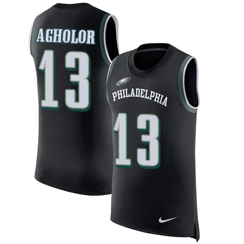 Men's Nike Philadelphia Eagles #13 Nelson Agholor Black Rush Player Name & Number Tank Top NFL Jersey