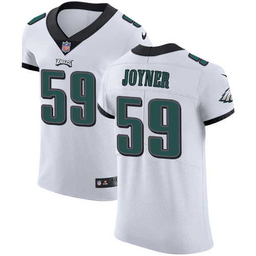 Men's Nike Philadelphia Eagles #59 Seth Joyner White Vapor Untouchable Elite Player NFL Jersey