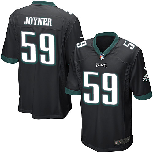 Men's Nike Philadelphia Eagles #59 Seth Joyner Game Black Alternate NFL Jersey