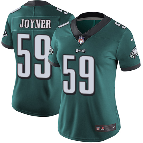 Women's Nike Philadelphia Eagles #59 Seth Joyner Midnight Green Team Color Vapor Untouchable Limited Player NFL Jersey