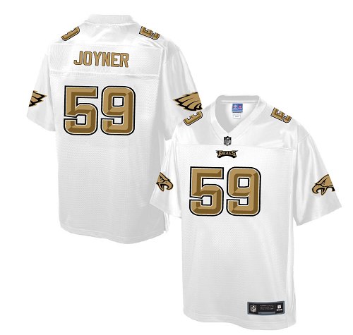 Men's Nike Philadelphia Eagles #59 Seth Joyner Game White Pro Line Fashion NFL Jersey