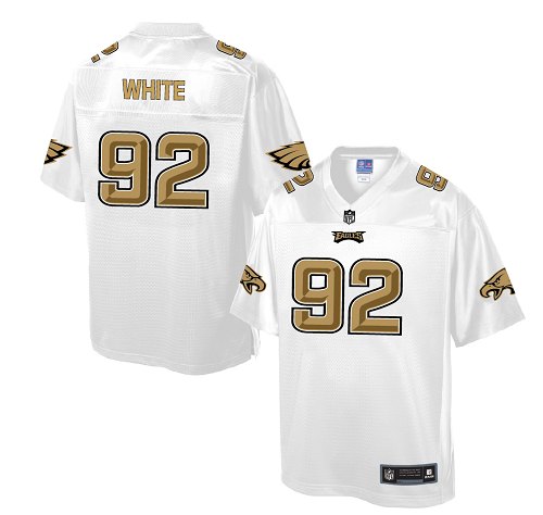 Men's Nike Philadelphia Eagles #92 Reggie White Game White Pro Line Fashion NFL Jersey