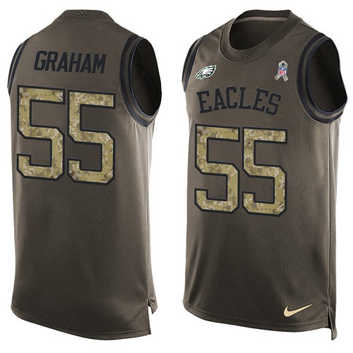 Men's Nike Philadelphia Eagles #55 Brandon Graham Limited Green Salute to Service Tank Top NFL Jersey