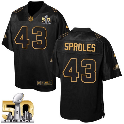 Men's Nike Philadelphia Eagles #43 Darren Sproles Elite Black Pro Line Gold Collection NFL Jersey