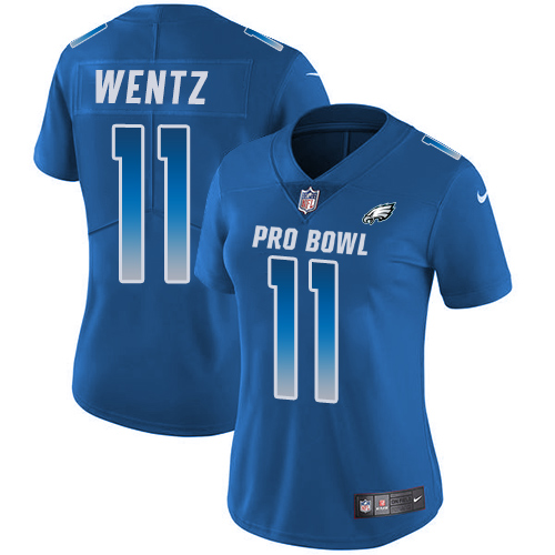 Women's Nike Philadelphia Eagles #11 Carson Wentz Limited Royal Blue 2018 Pro Bowl NFL Jersey