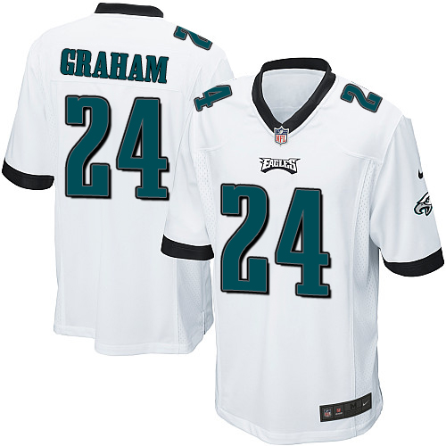 Men's Nike Philadelphia Eagles #24 Corey Graham Game White NFL Jersey