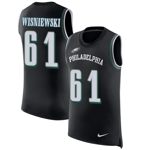 Men's Nike Philadelphia Eagles #61 Stefen Wisniewski Black Rush Player Name & Number Tank Top NFL Jersey