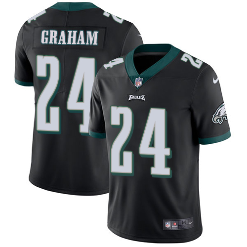 Men's Nike Philadelphia Eagles #24 Corey Graham Black Alternate Vapor Untouchable Limited Player NFL Jersey