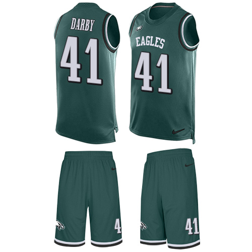 Men's Nike Philadelphia Eagles #41 Ronald Darby Limited Midnight Green Tank Top Suit NFL Jersey