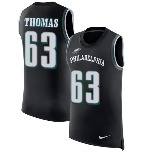 Men's Nike Philadelphia Eagles #63 Dallas Thomas Black Rush Player Name & Number Tank Top NFL Jersey