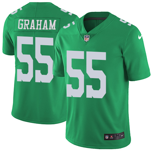 Men's Nike Philadelphia Eagles #55 Brandon Graham Limited Green Rush Vapor Untouchable NFL Jersey