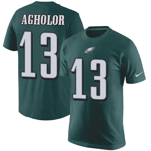 NFL Nike Philadelphia Eagles #13 Nelson Agholor Green Rush Pride Name & Number T-Shirt