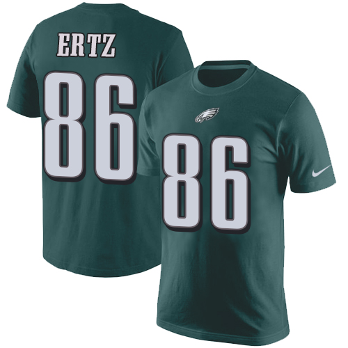 NFL Nike Philadelphia Eagles #86 Zach Ertz Green Rush Pride Name & Number T-Shirt