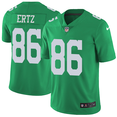 Youth Nike Philadelphia Eagles #86 Zach Ertz Limited Green Rush Vapor Untouchable NFL Jersey