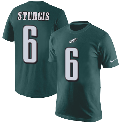 NFL Nike Philadelphia Eagles #6 Caleb Sturgis Green Rush Pride Name & Number T-Shirt