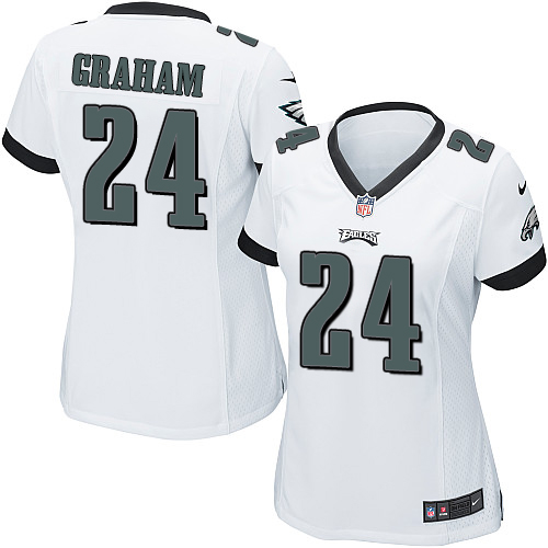 Women's Nike Philadelphia Eagles #24 Corey Graham Game White NFL Jersey