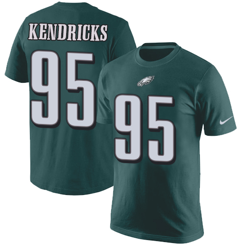 NFL Nike Philadelphia Eagles #95 Mychal Kendricks Green Rush Pride Name & Number T-Shirt