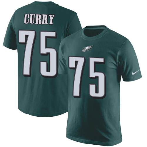 NFL Nike Philadelphia Eagles #75 Vinny Curry Green Rush Pride Name & Number T-Shirt