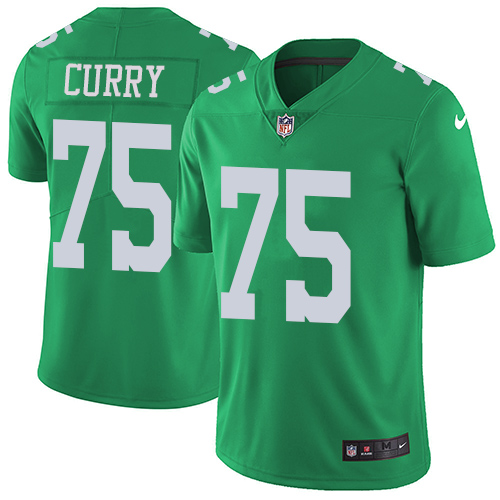 Men's Nike Philadelphia Eagles #75 Vinny Curry Limited Green Rush Vapor Untouchable NFL Jersey