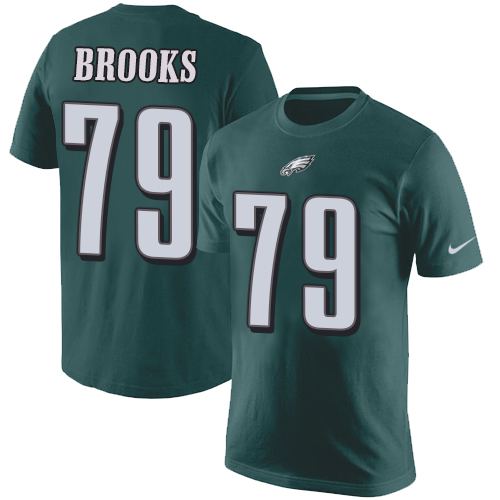 NFL Nike Philadelphia Eagles #79 Brandon Brooks Green Rush Pride Name & Number T-Shirt