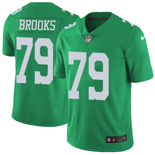 Men's Nike Philadelphia Eagles #79 Brandon Brooks Limited Green Rush Vapor Untouchable NFL Jersey
