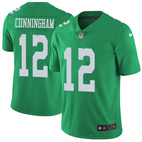 Men's Nike Philadelphia Eagles #12 Randall Cunningham Limited Green Rush Vapor Untouchable NFL Jersey