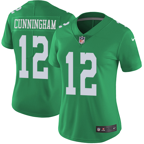 Women's Nike Philadelphia Eagles #12 Randall Cunningham Limited Green Rush Vapor Untouchable NFL Jersey