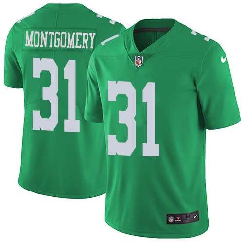 Youth Nike Philadelphia Eagles #31 Wilbert Montgomery Limited Green Rush Vapor Untouchable NFL Jersey
