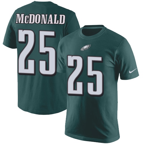 NFL Nike Philadelphia Eagles #25 Tommy McDonald Green Rush Pride Name & Number T-Shirt