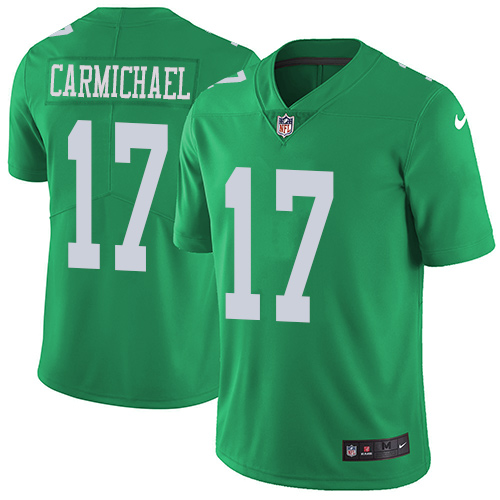 Men's Nike Philadelphia Eagles #17 Harold Carmichael Limited Green Rush Vapor Untouchable NFL Jersey