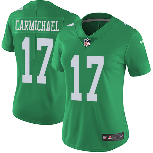 Women's Nike Philadelphia Eagles #17 Harold Carmichael Limited Green Rush Vapor Untouchable NFL Jersey