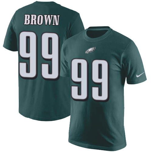 NFL Nike Philadelphia Eagles #99 Jerome Brown Green Rush Pride Name & Number T-Shirt