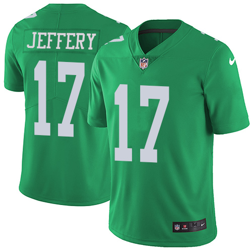 Men's Nike Philadelphia Eagles #17 Alshon Jeffery Limited Green Rush Vapor Untouchable NFL Jersey